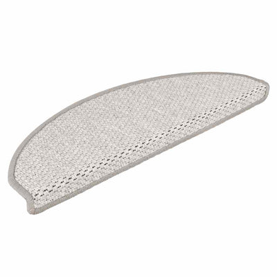 Vidaxl-Treppenmatten selbstklebend 15 St. Sisal Look 65x21x4 cm Platina Farbe