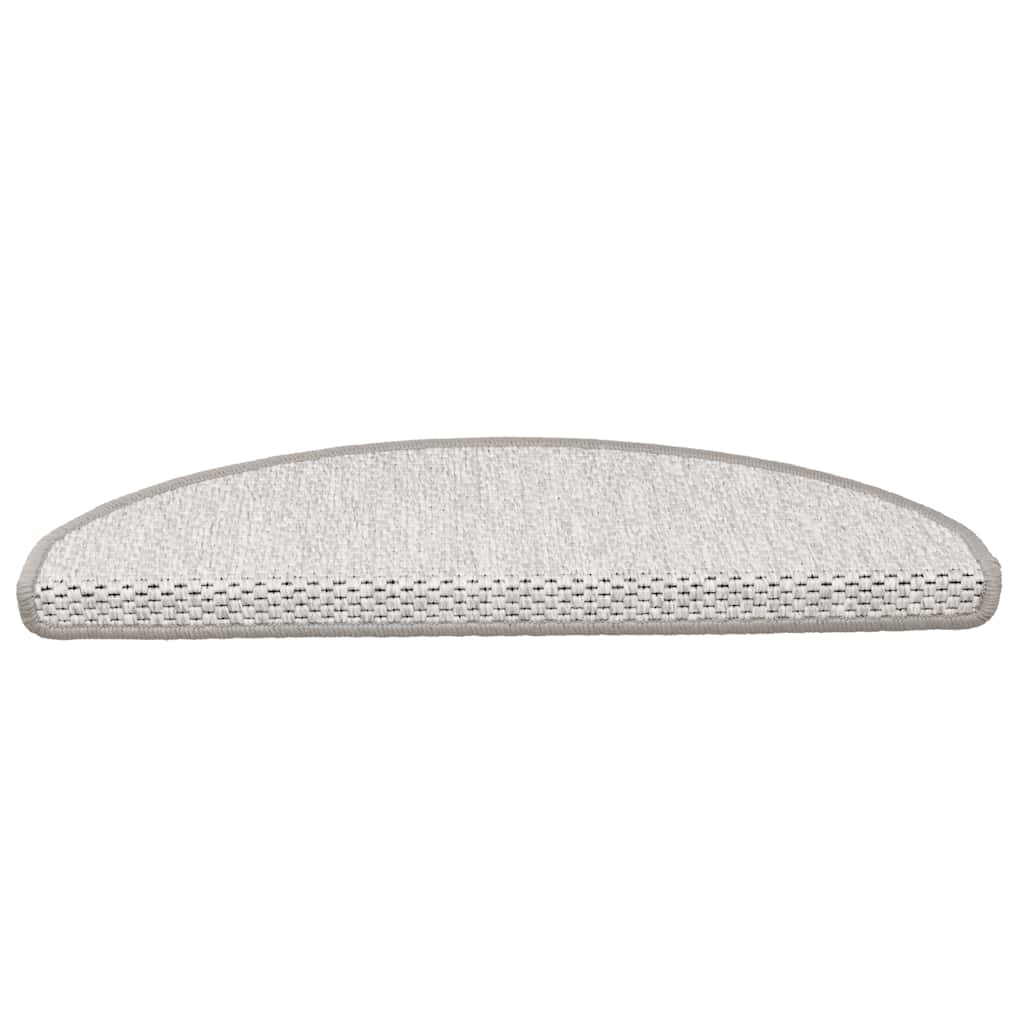 Vidaxl-Treppenmatten selbstklebend 15 St. Sisal Look 65x21x4 cm Platina Farbe