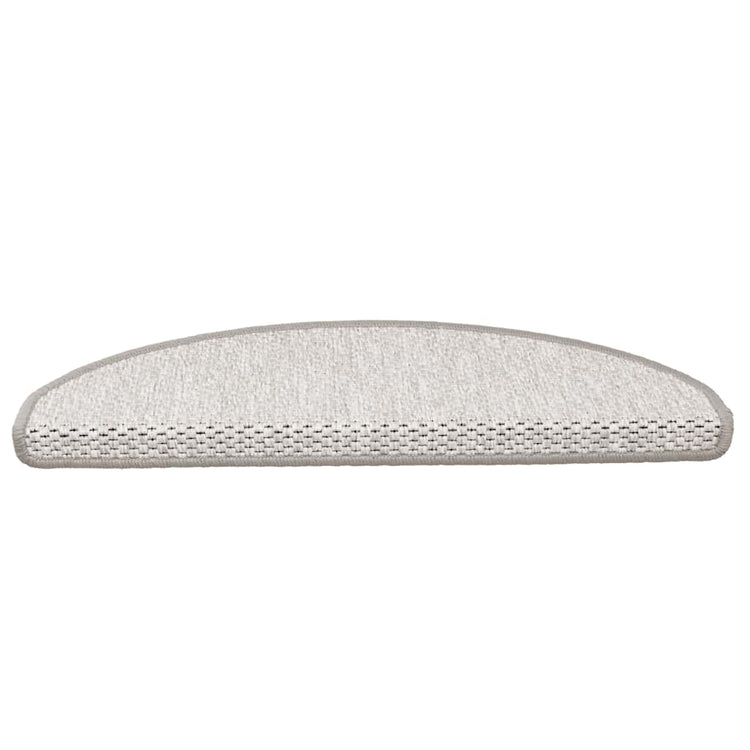 Vidaxl-Treppenmatten selbstklebend 15 St. Sisal Look 65x21x4 cm Platina Farbe