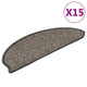 Vidaxl-Treppenmatten selbstklebend 15 St. Sisal Look 65x21x4 cm brauner Beige