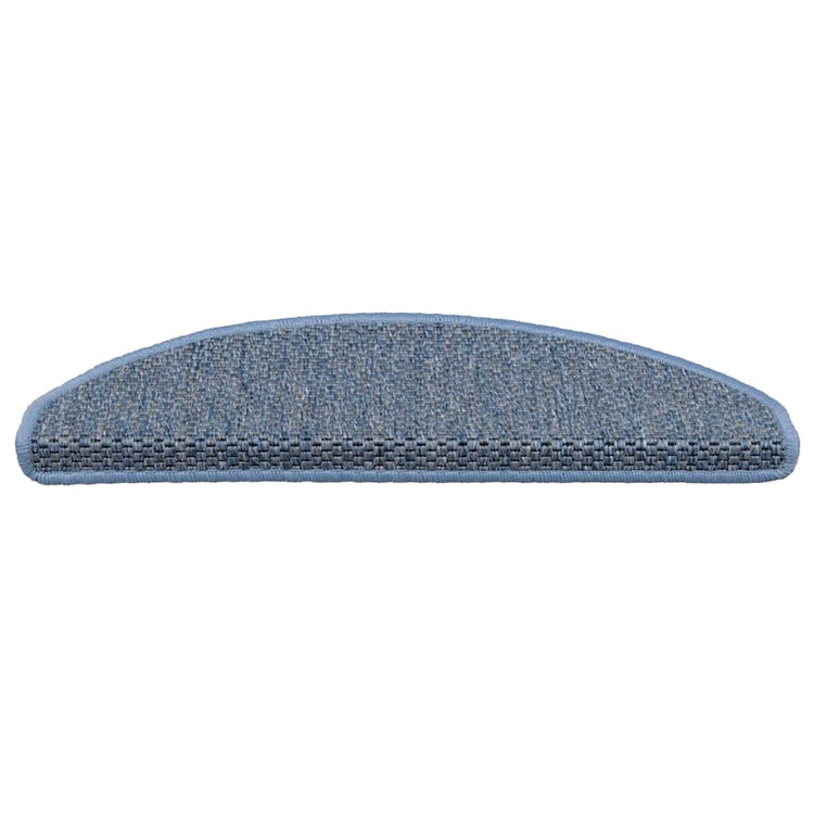 Vidaxl Treppenmatten selbstklebend 15 St. Sisal Look 65x21x4 cm Blau