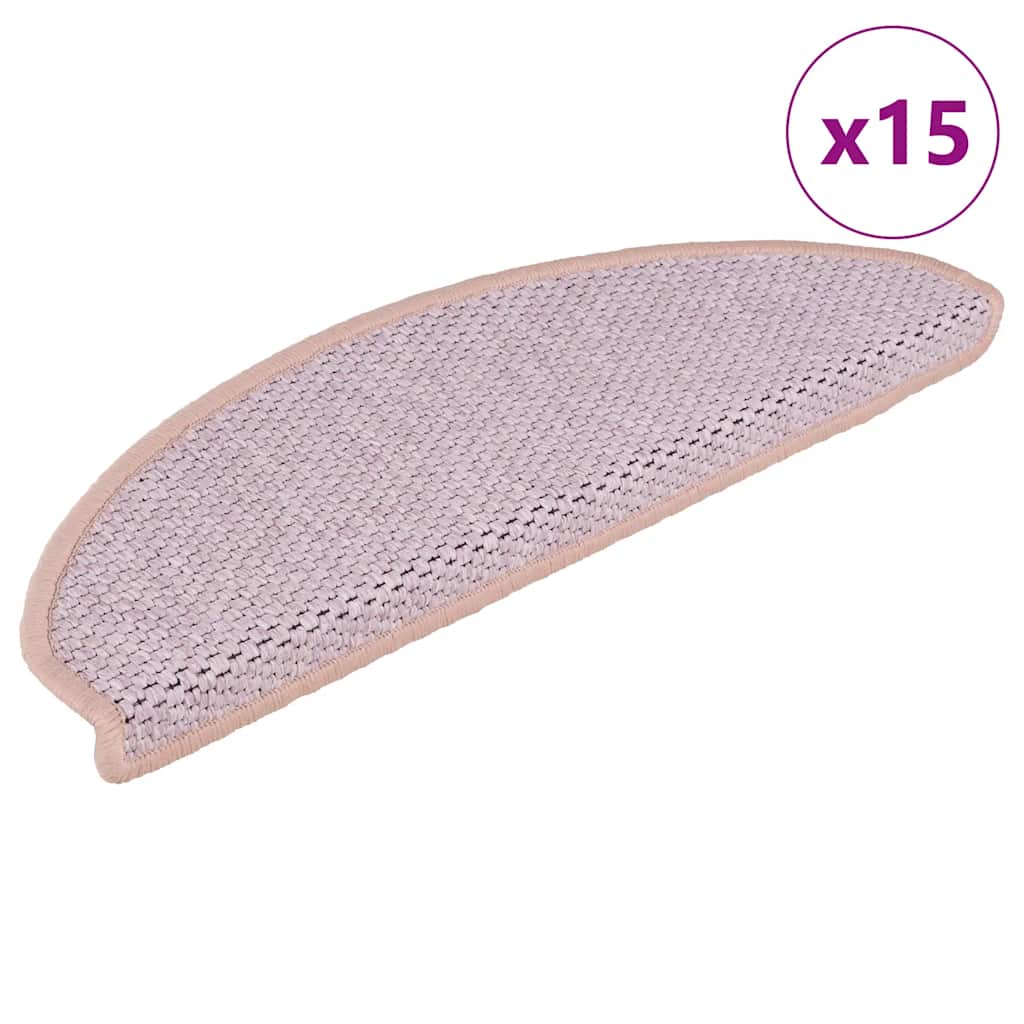 Vidaxl-Treppenmatten selbstklebend 15 St. Sisal Look 65x21x4 cm rot
