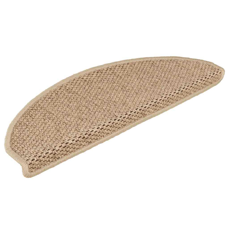 Vidaxl-Treppenmatten selbstklebend 15 St. Sisal Look 65x21x4 cm sandfarben