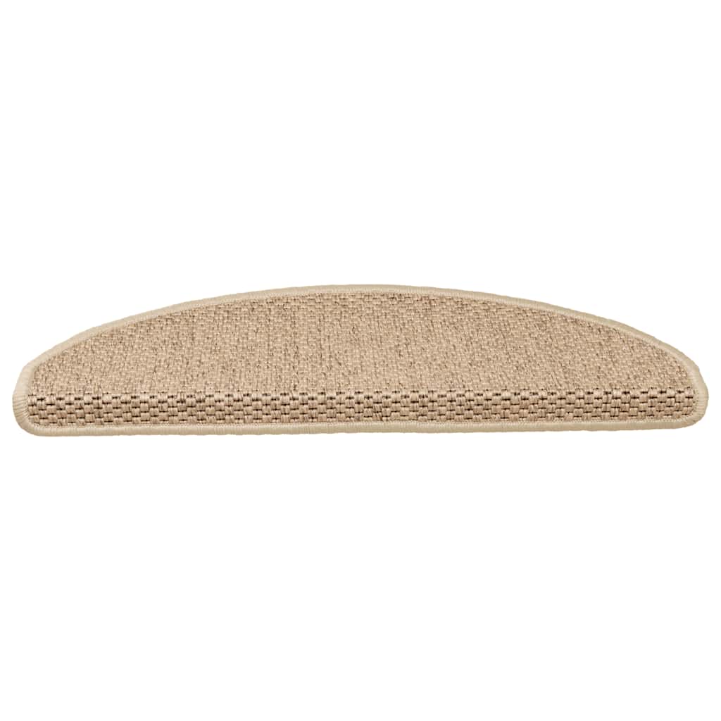Vidaxl-Treppenmatten selbstklebend 15 St. Sisal Look 65x21x4 cm sandfarben