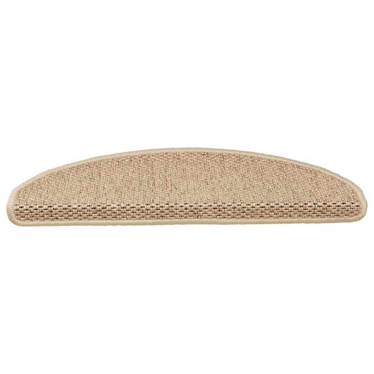 Vidaxl-Treppenmatten selbstklebend 15 St. Sisal Look 65x21x4 cm sandfarben