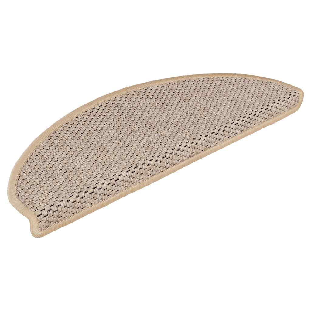 Vidaxl-Treppenmatten selbstklebend 15 St. Sisal Look 65x21x4 cm Licht Beige