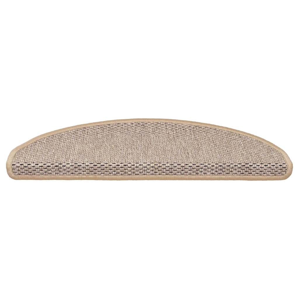 Vidaxl-Treppenmatten selbstklebend 15 St. Sisal Look 65x21x4 cm Licht Beige