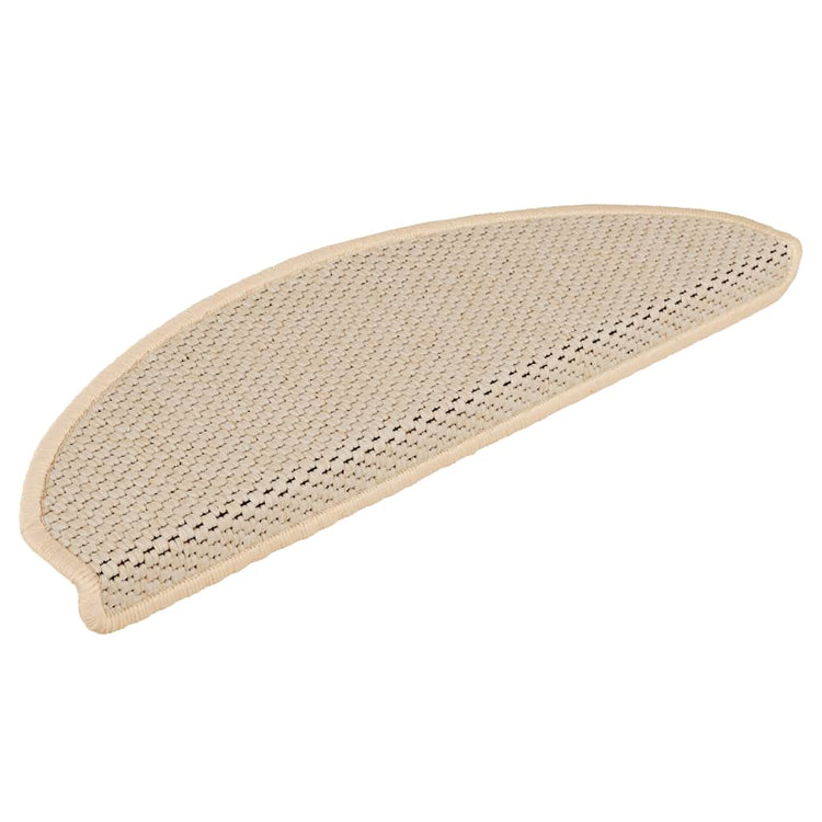 Vidaxl Treppenmatten selbstklebend 15 St. Sisal Look 65x21x4 cm Berber