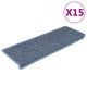 Vidaxl Treppenmatten selbstklebend 15 St. Sisal Look 65x21x4 cm Blau