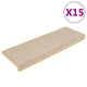 VidaXL Stufenmatten selbstklebend 15 Stk. Sisaloptik 65x21x4 cm Berber