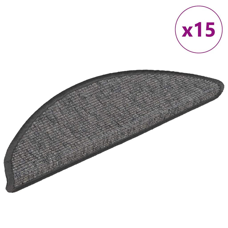 Vidaxl Treppenmatten Selbstadhäsiv 15 ST 56x17x3 cm Beige und Grau