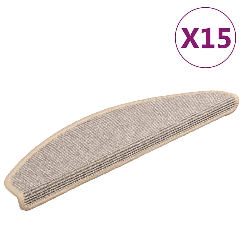 Vidaxl Treppenmatten selbstadhäsiv 15 ST 65x21x4 cm Silberfarbe