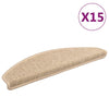 Vidaxl-Treppenmatten selbstklebend 15 St. Sisal Look 65x21x4 cm Beige