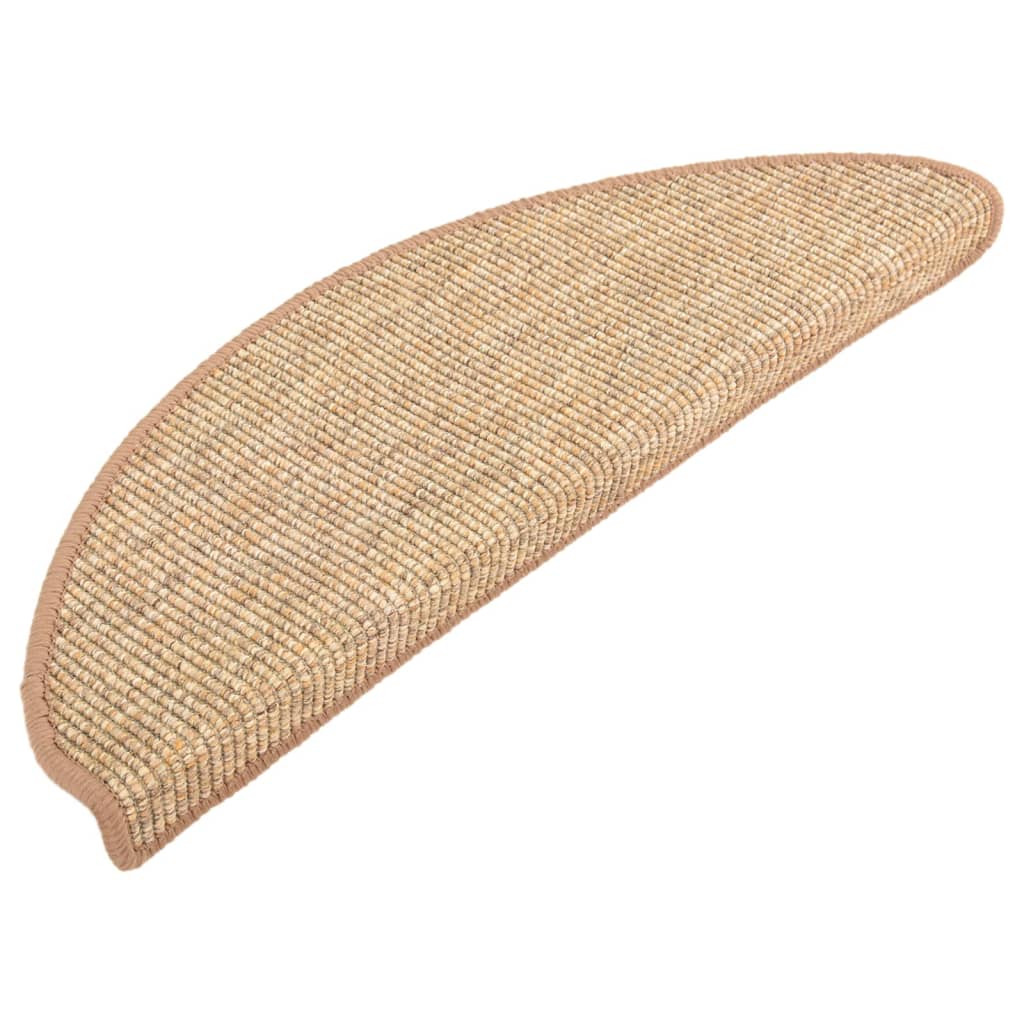 Vidaxl Treppenmatten Selbstadhäsiv 15 ST 65x21x4 cm hellbraun