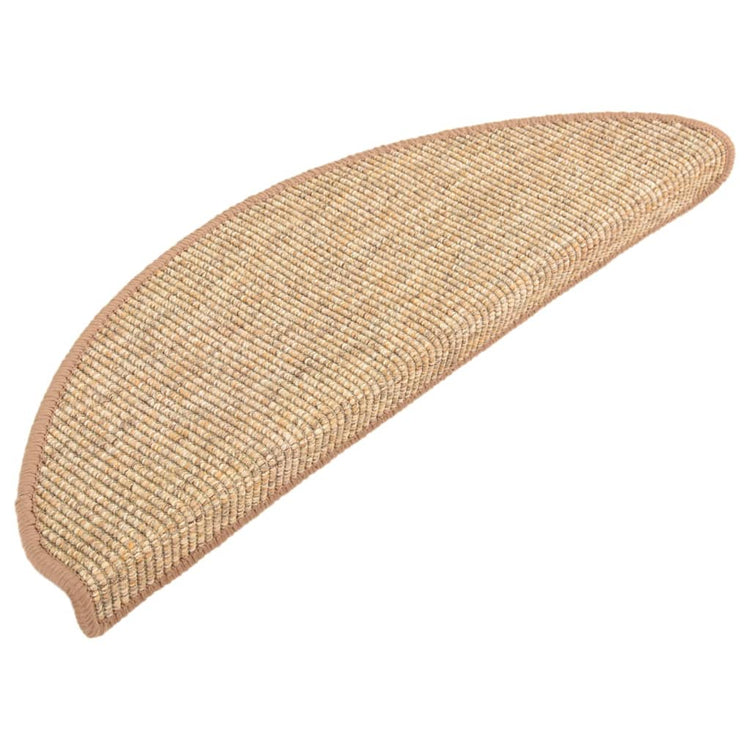 Vidaxl Treppenmatten Selbstadhäsiv 15 ST 65x21x4 cm hellbraun