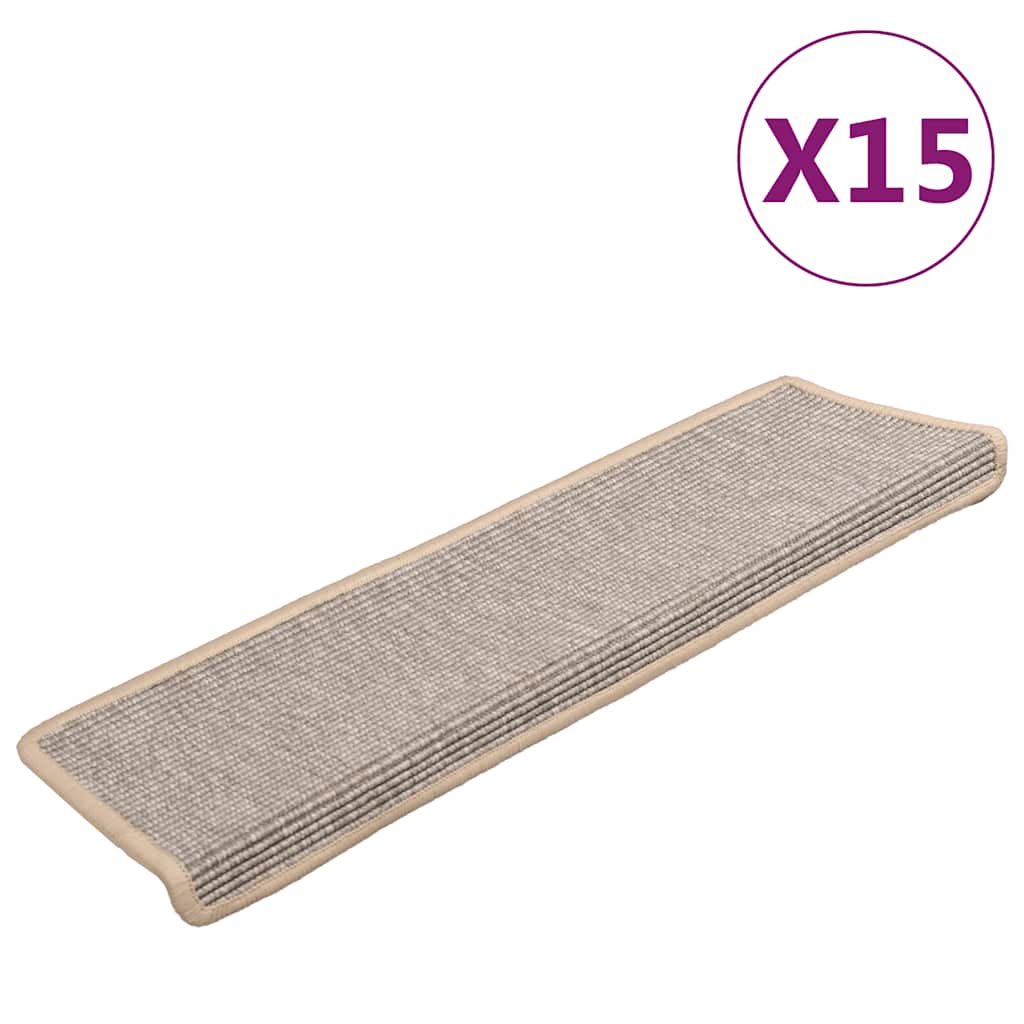 Vidaxl Treppenmatten selbstadhäsiv 15 ST 65x21x4 cm Silberfarbe