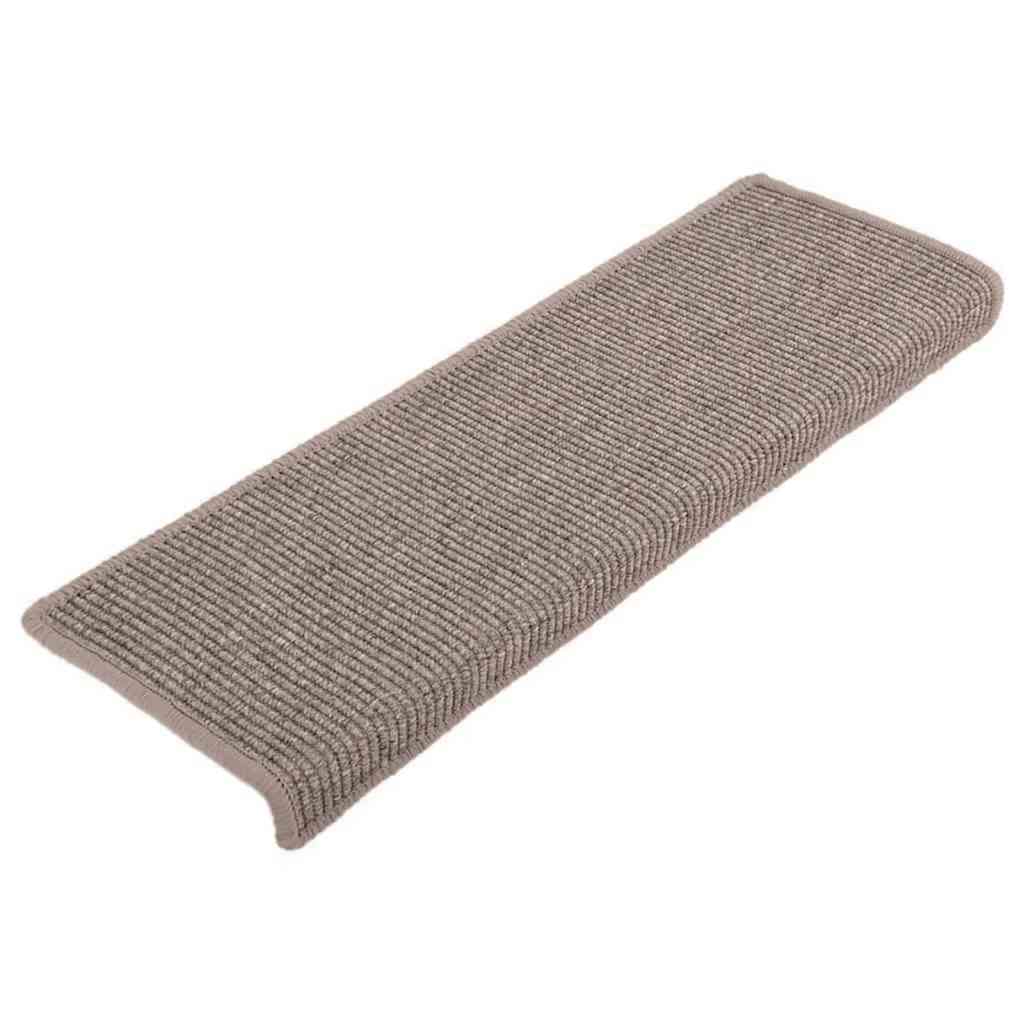 Vidaxx Stufenmatten 15 St. 65x21x4 cm dunkelbeige rechteckiger Rand