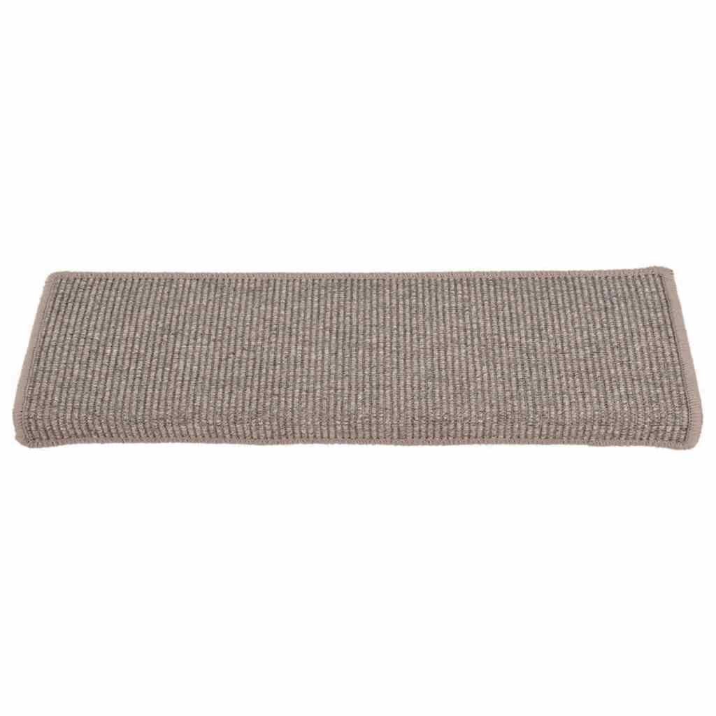 Vidaxx Stufenmatten 15 St. 65x21x4 cm dunkelbeige rechteckiger Rand