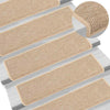 Vidaxl-Treppenmatten selbstklebend 15 St. Sisal Look 65x21x4 cm Licht Beige