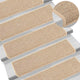 Vidaxl-Treppenmatten selbstklebend 15 St. Sisal Look 65x21x4 cm Licht Beige
