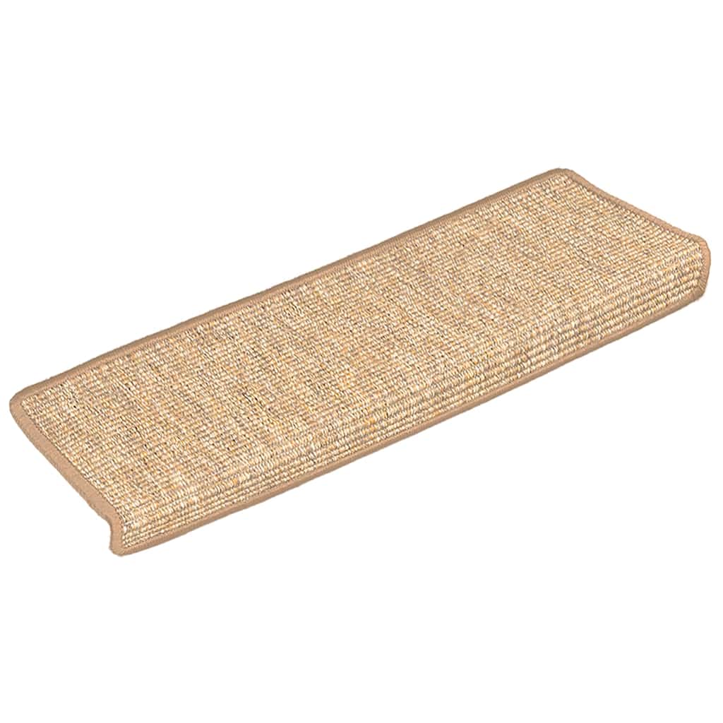 Vidaxl Treppenmatten Selbstadhäsiv 15 ST 65x21x4 cm hellbraun