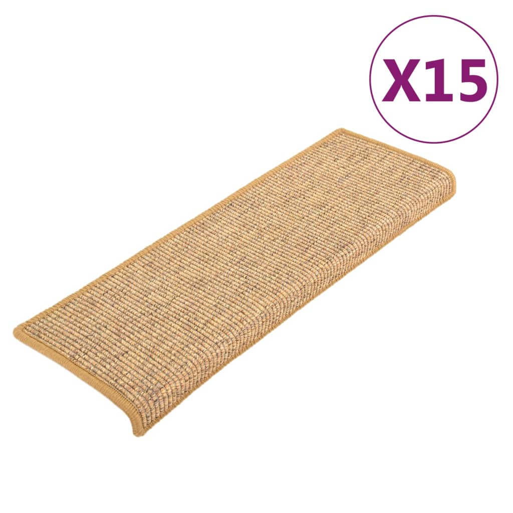 Vidaxl -Treppenmatten Selbstadhäsiv 15 ST 65x21x4 cm Orange