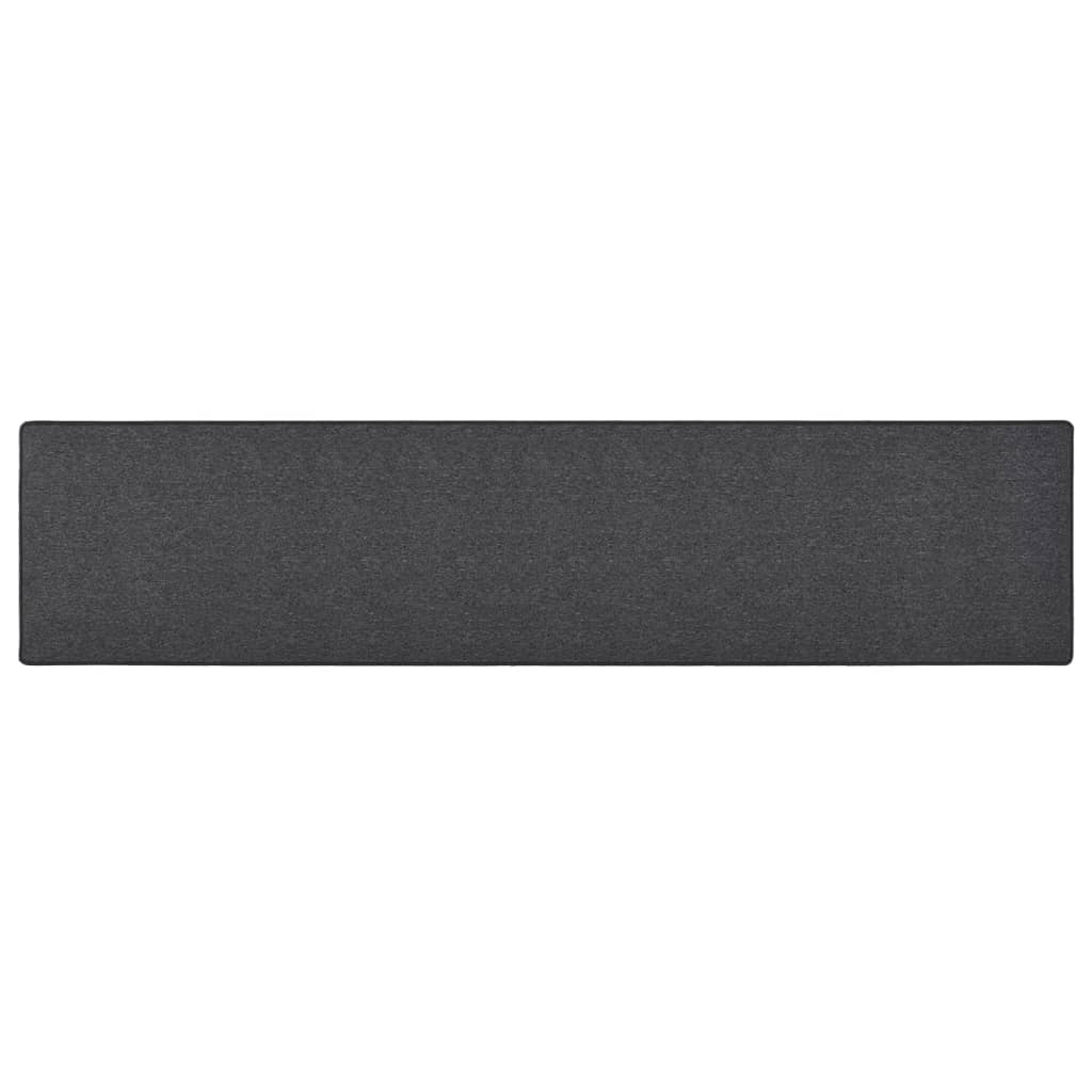 VIDAXL -Teppichläufer 80x400 cm Anthrazit -gelöscht