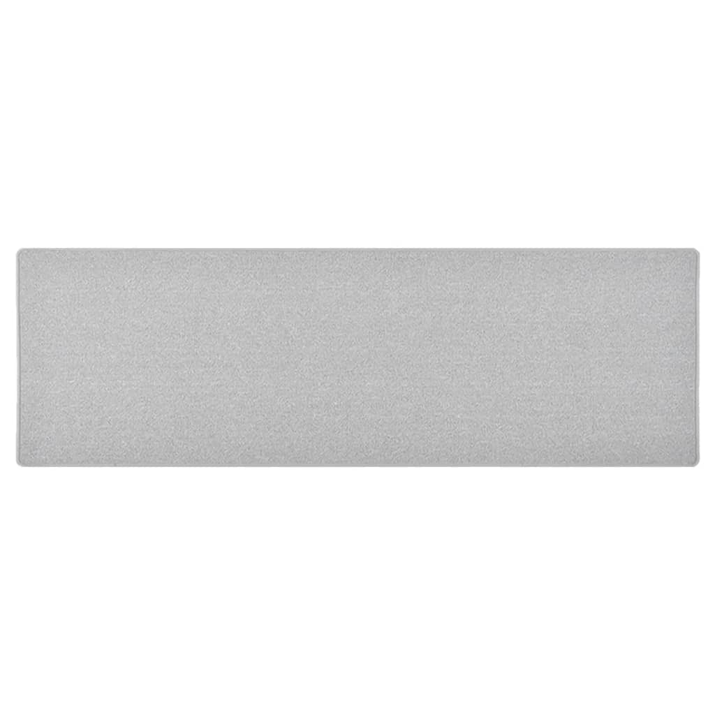 Vidaxl Teppichläufer 80x250 cm hellgrau