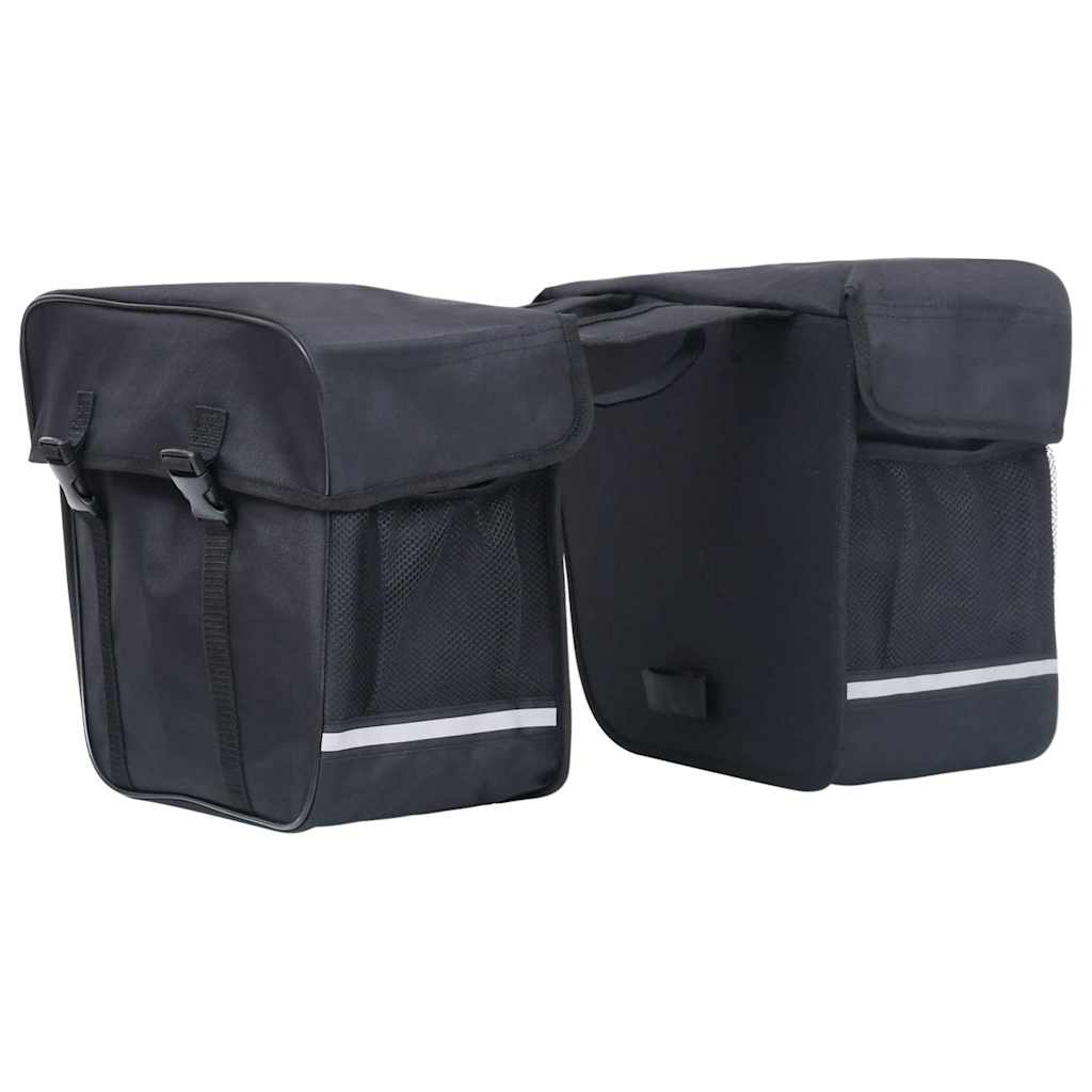 VIDAXL -Fahrradbeutel für Gepäckträger doppelt wasserdicht 35 l Schwarz