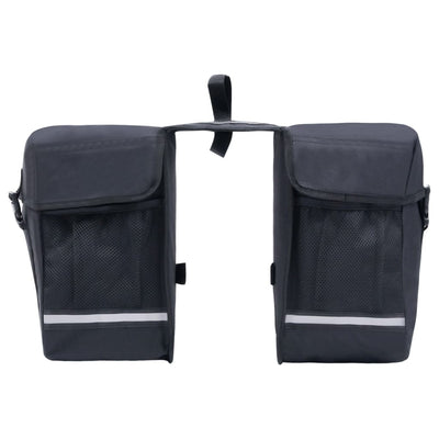 VIDAXL -Fahrradbeutel für Gepäckträger doppelt wasserdicht 35 l Schwarz