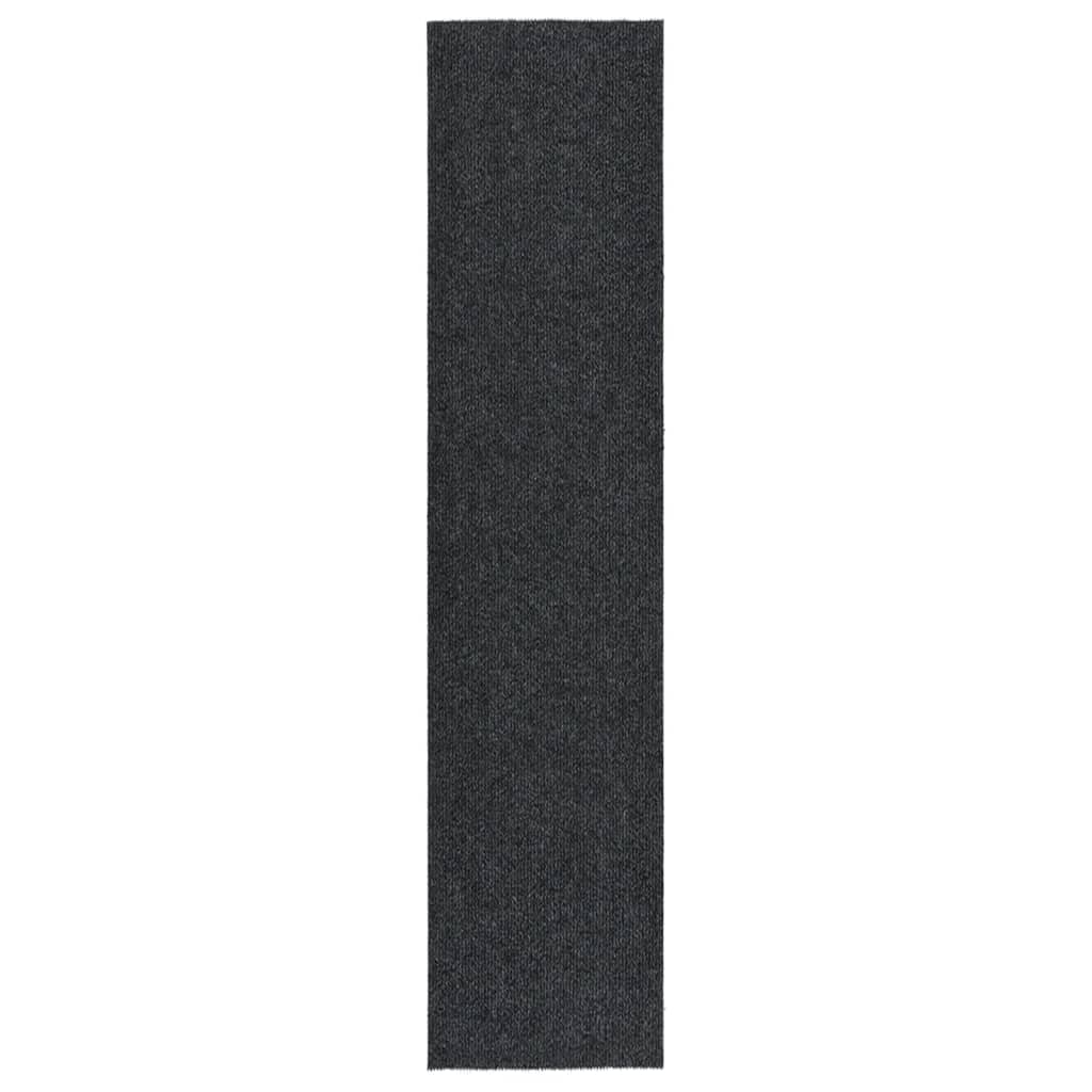 Vidaxl droogloopmat 100x450 cm anthrazit -gelöscht