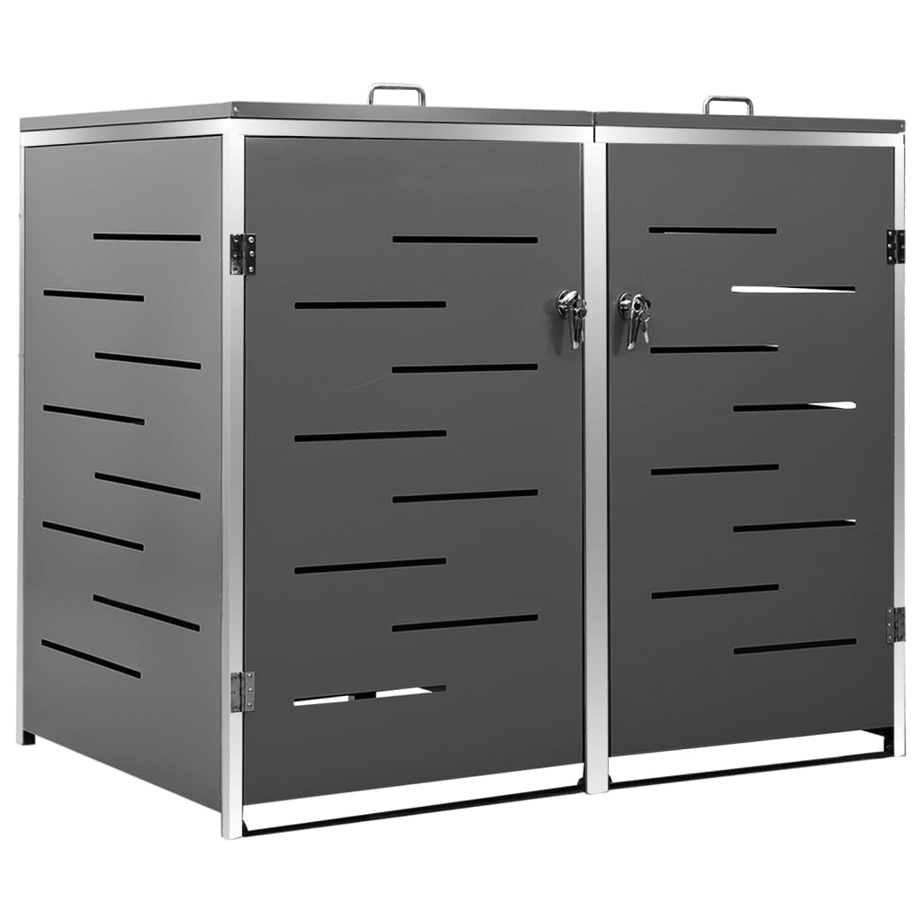 Vidaxl Containerspeicher Doppel 138x77.5x112.5 cm Edelstahl