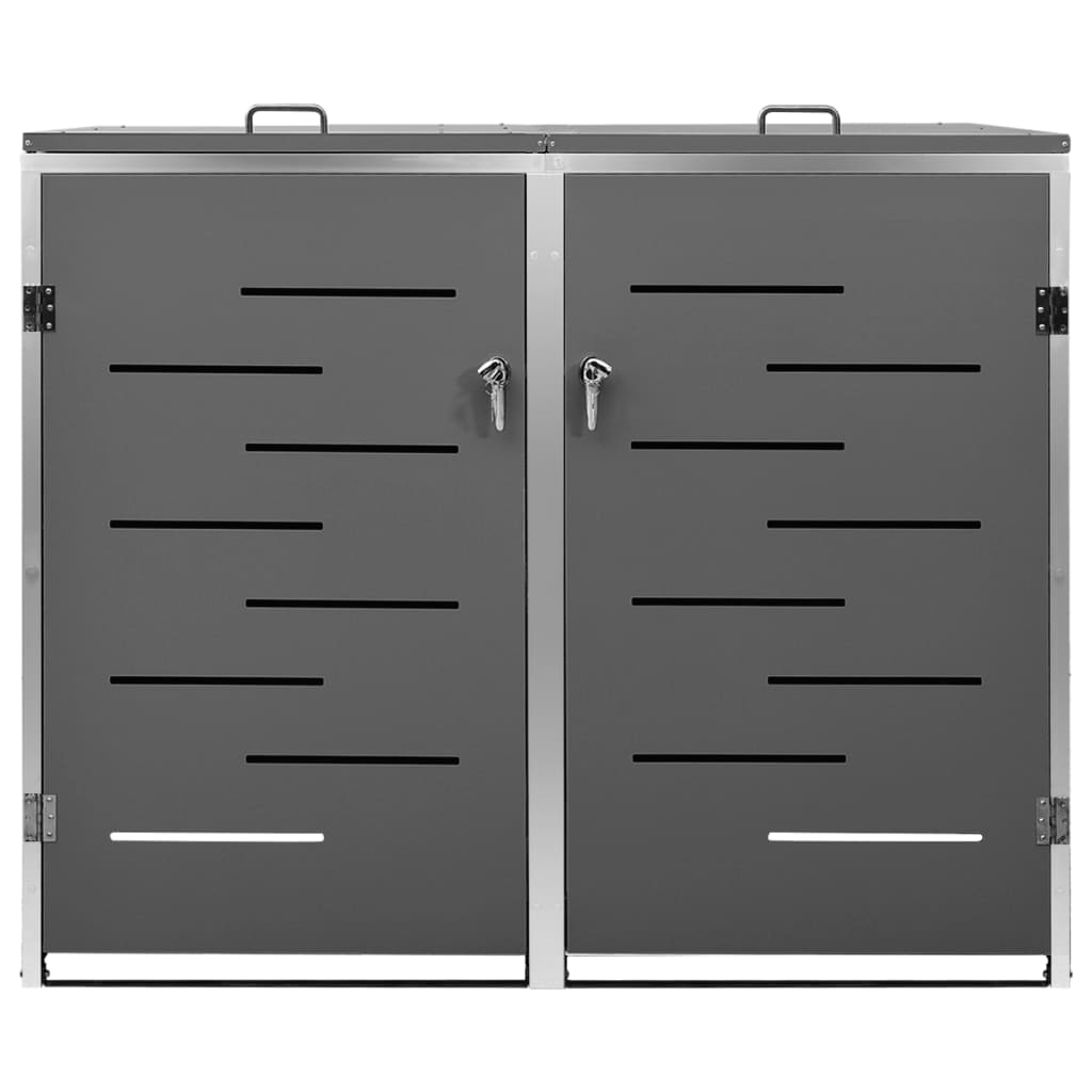 Vidaxl Containerspeicher Doppel 138x77.5x112.5 cm Edelstahl