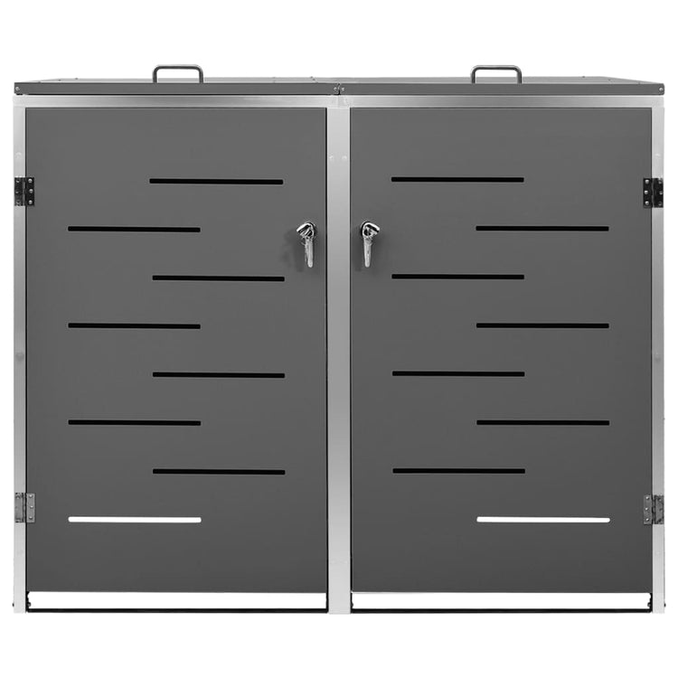 Vidaxl Containerspeicher Doppel 138x77.5x112.5 cm Edelstahl