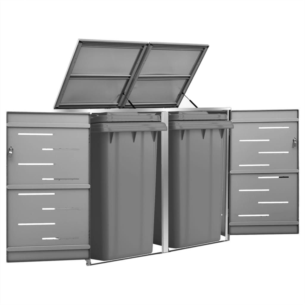 Vidaxl Containerspeicher Doppel 138x77.5x112.5 cm Edelstahl