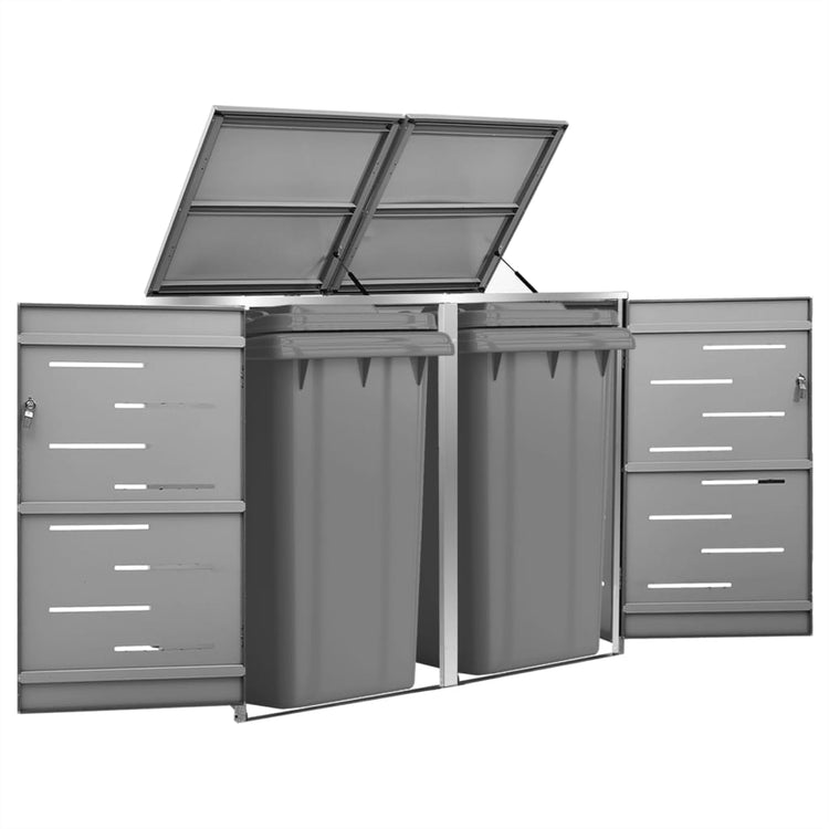 Vidaxl Containerspeicher Doppel 138x77.5x112.5 cm Edelstahl