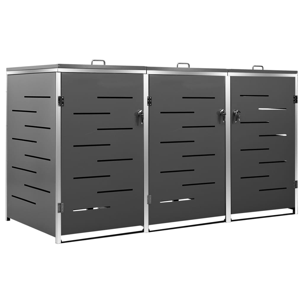 Vidaxl Container Speicher Triple 207x77.5x112.5 cm Edelstahl