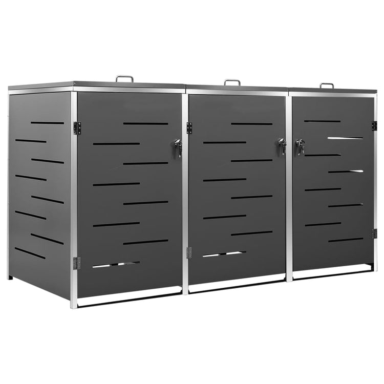 Vidaxl Container Speicher Triple 207x77.5x112.5 cm Edelstahl