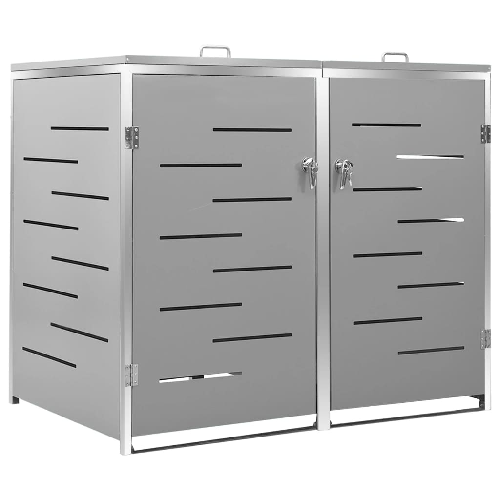 Vidaxl Containerspeicher Doppel 138x77.5x112.5 cm Edelstahl