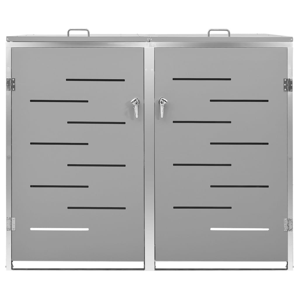 Vidaxl Containerspeicher Doppel 138x77.5x112.5 cm Edelstahl