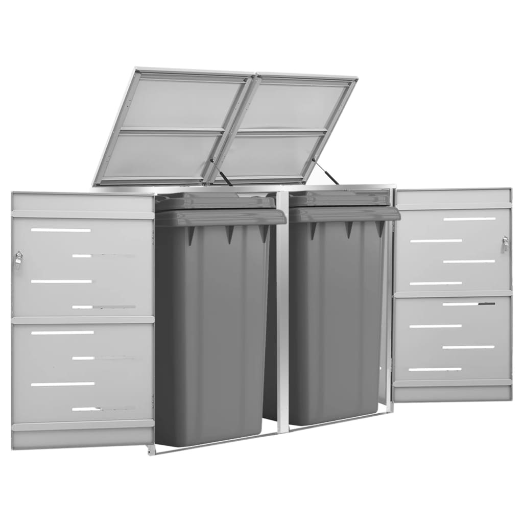 Vidaxl Containerspeicher Doppel 138x77.5x112.5 cm Edelstahl