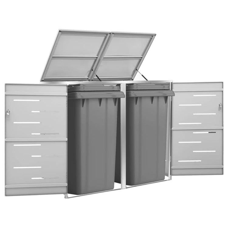 Vidaxl Containerspeicher Doppel 138x77.5x112.5 cm Edelstahl