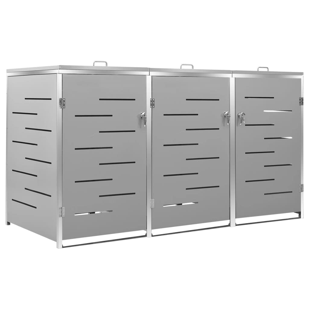 Vidaxl Container Speicher Triple 207x77.5x112.5 cm Edelstahl