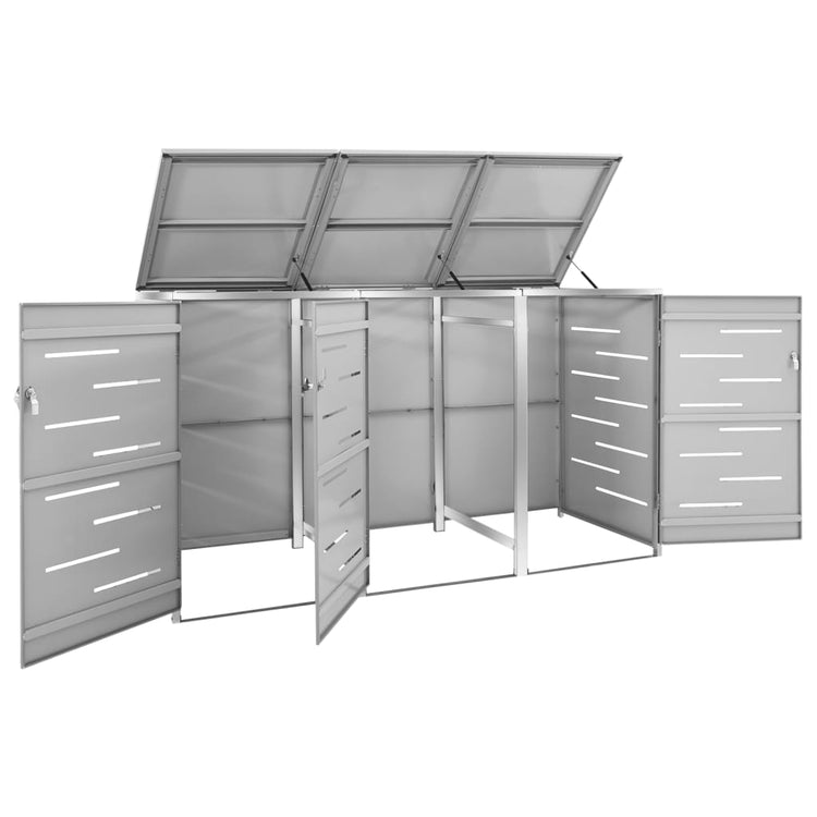 Vidaxl Container Speicher Triple 207x77.5x112.5 cm Edelstahl