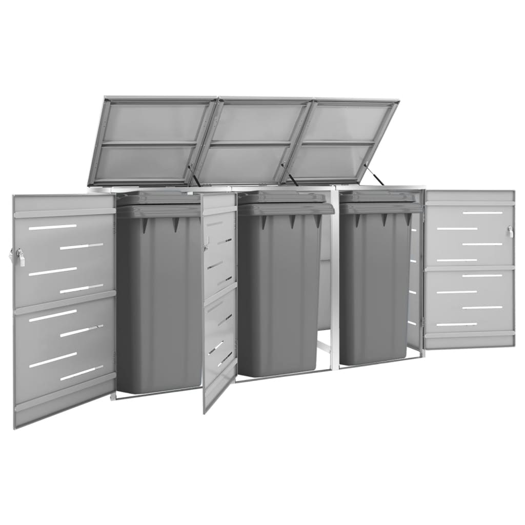 Vidaxl Container Speicher Triple 207x77.5x112.5 cm Edelstahl