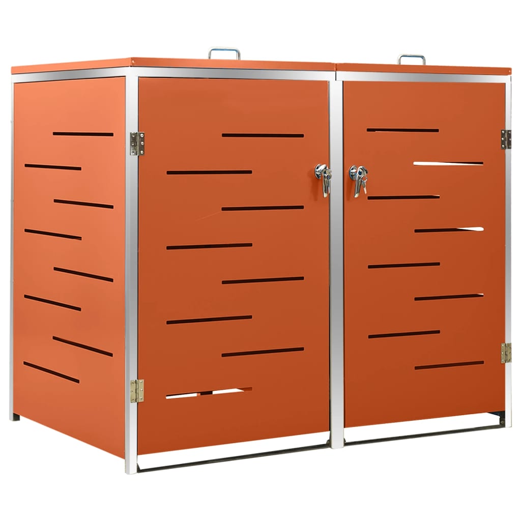 Vidaxl Containerspeicher Doppel 138x77.5x112.5 cm Edelstahl