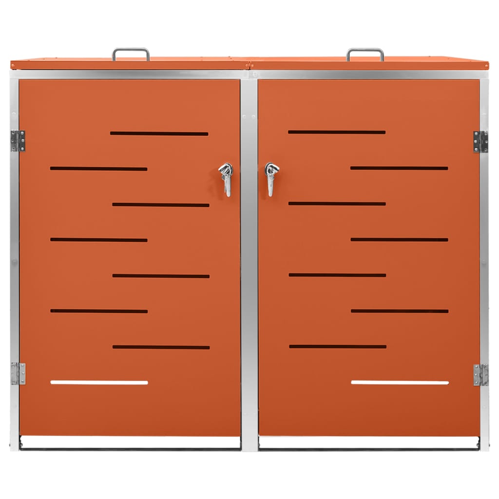 Vidaxl Containerspeicher Doppel 138x77.5x112.5 cm Edelstahl