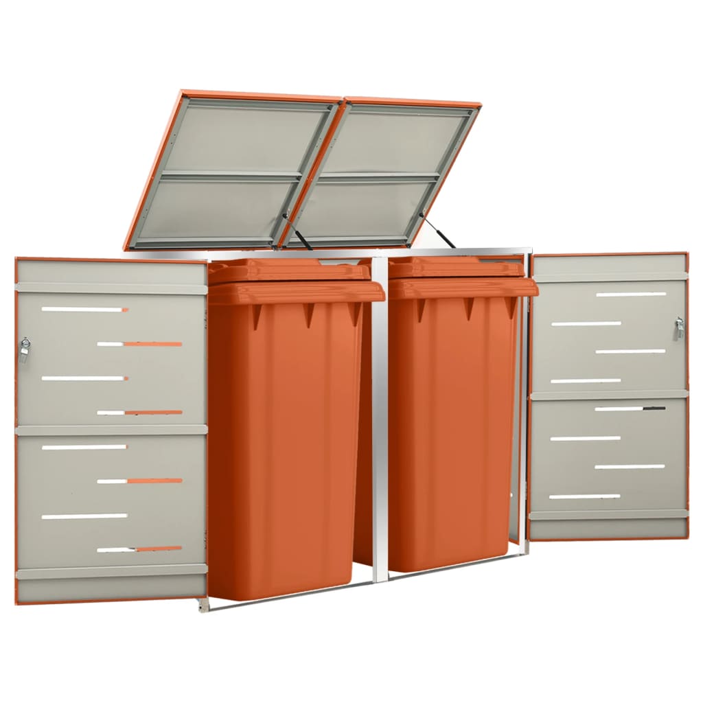 Vidaxl Containerspeicher Doppel 138x77.5x112.5 cm Edelstahl