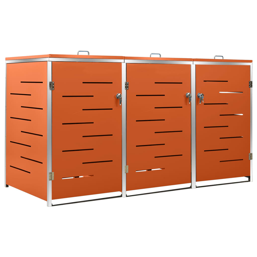 Vidaxl Container Speicher Triple 207x77.5x112.5 cm Edelstahl