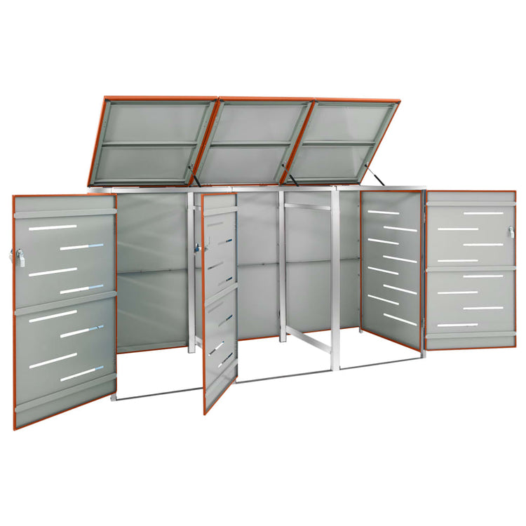 Vidaxl Container Speicher Triple 207x77.5x112.5 cm Edelstahl
